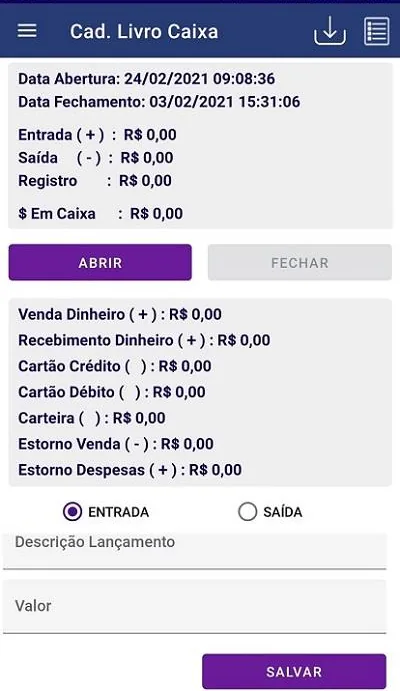 Livro Caixa integrado no App Kontrole